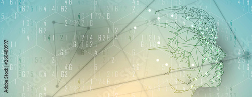 Conceptual technology illustration of artificial intelligence