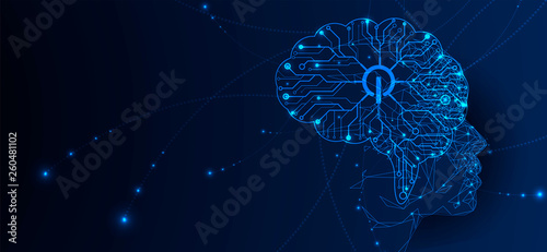 Conceptual technology illustration of artificial intelligence