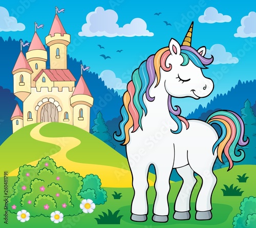 Dreaming unicorn theme image 3