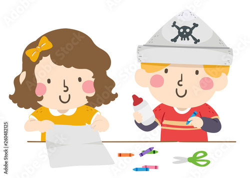 Kids Make Pirate Paper Hats...