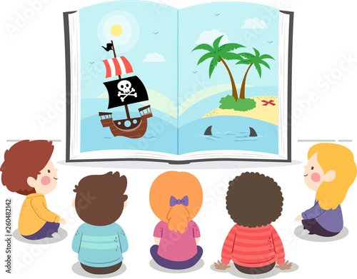 Kids Open Book Pirate Story...
