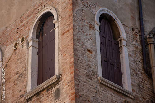 Italy, Venice, details and view of buildings in typical Venetian style. © benny