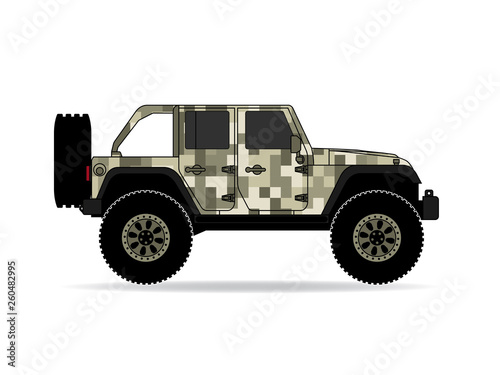 Jeep Pixel Camouflage Wüste