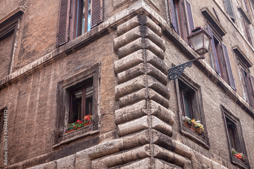 corner of old house , architecture details corner of old house , architecture details