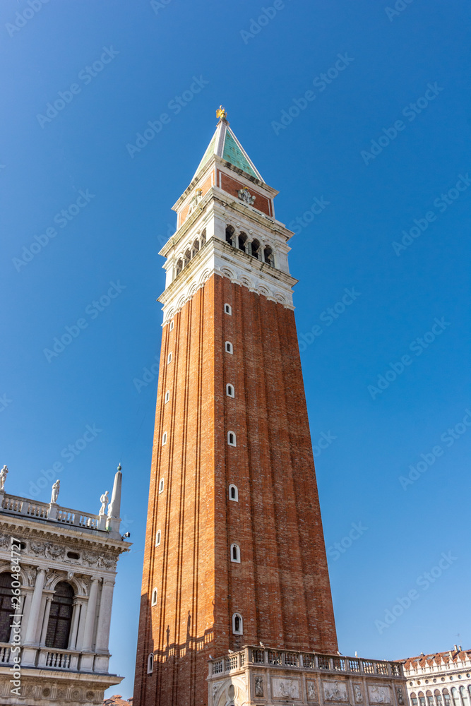 Italy, Venice, view of the bell tower of San Marco