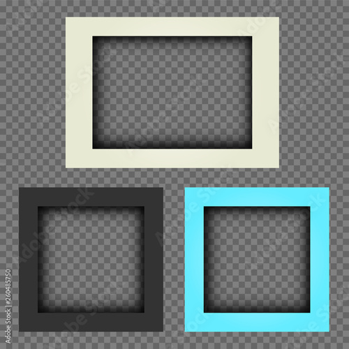 thick photo frames transparent background
