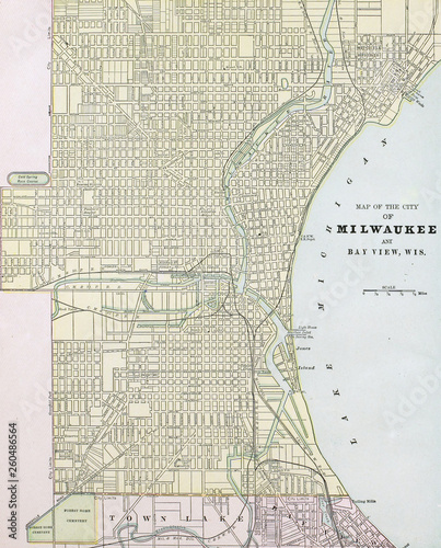 Old map. Engraving image