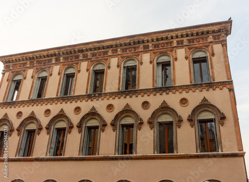 Italy, Venice, details and view of buildings in typical Venetian style.
