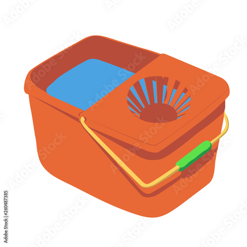 Bucket with wring out section