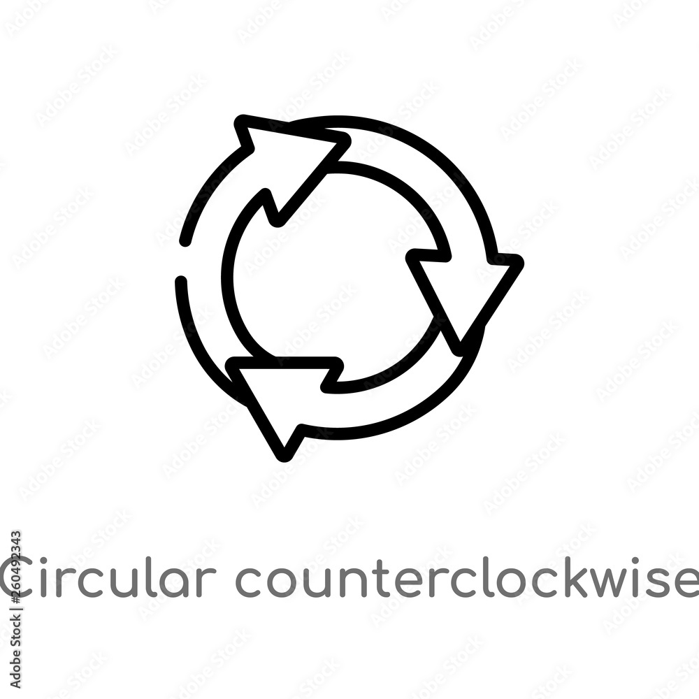 outline circular counterclockwise arrows vector icon. isolated black simple line element illustration from ultimate glyphicons concept. editable vector stroke circular counterclockwise arrows icon outline circular counterclockwise arrows vector icon. isolated black simple line element illustration from ultimate glyphicons concept. editable vector stroke circular counterclockwise arrows icon