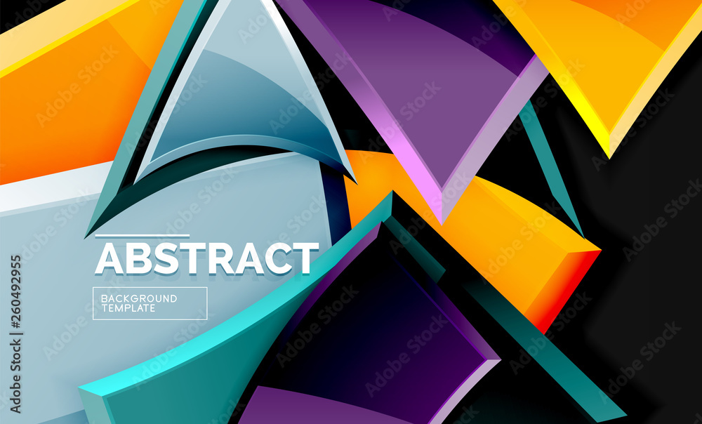 Squares and triangles geometrical background Squares and triangles geometrical background