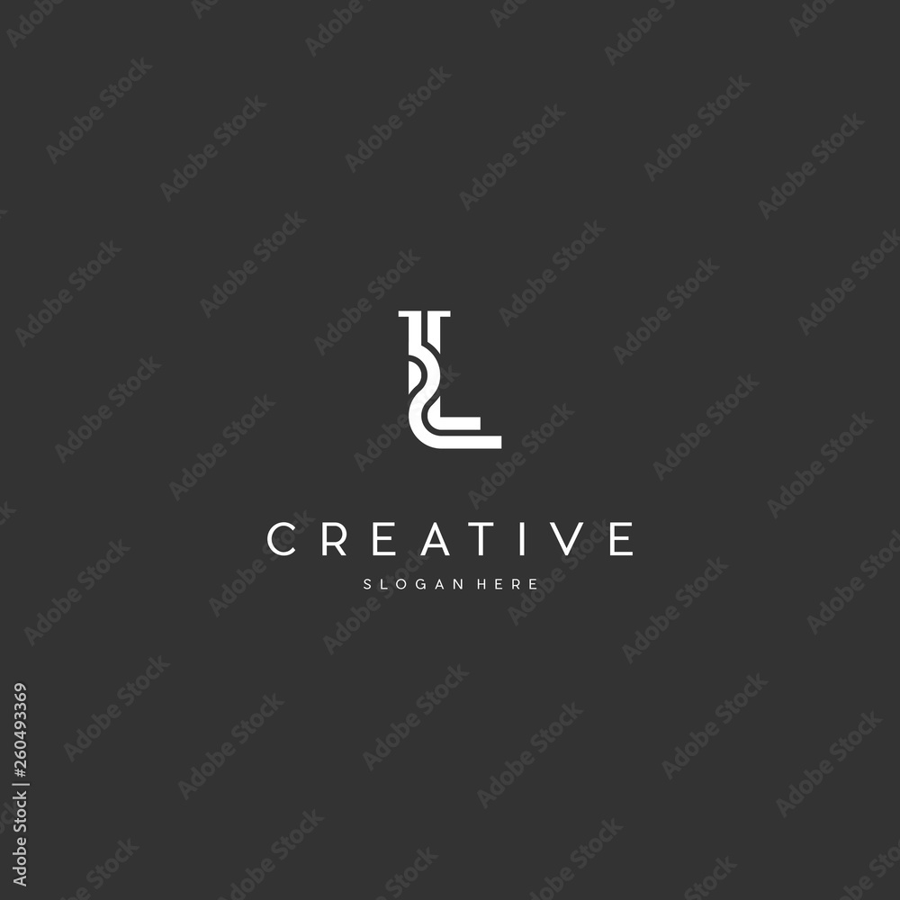Abstract L letter modern initial letter marks logo design, Abstract monogram letter L logo icon design. Minimalist L creative initial based vector template.