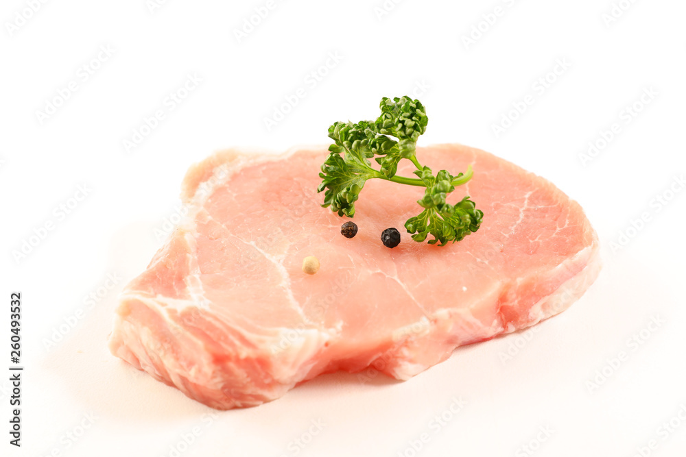raw pork chop raw pork chop