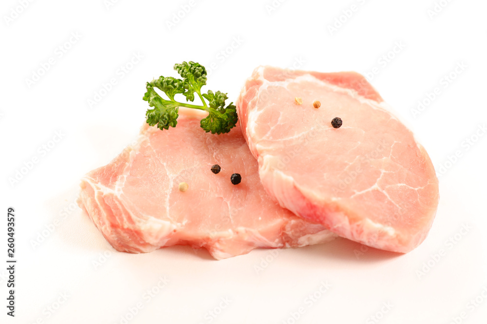 raw pork chop