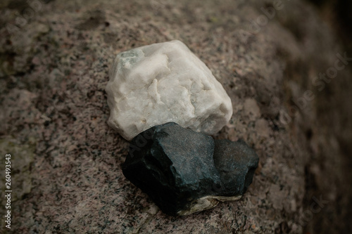 White and Black Stone