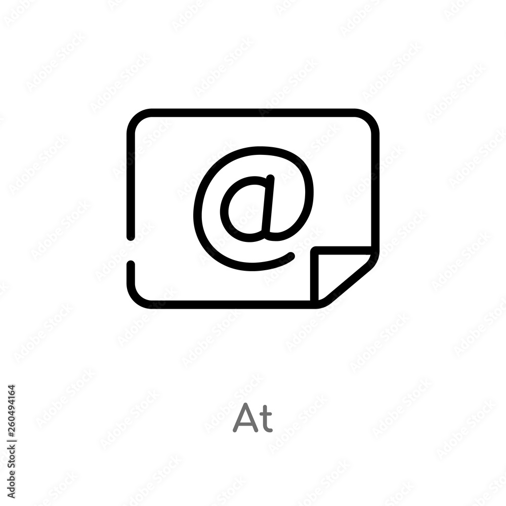 outline at vector icon. isolated black simple line element illustration from user interface concept. editable vector stroke at icon on white background outline at vector icon. isolated black simple line element illustration from user interface concept. editable vector stroke at icon on white background