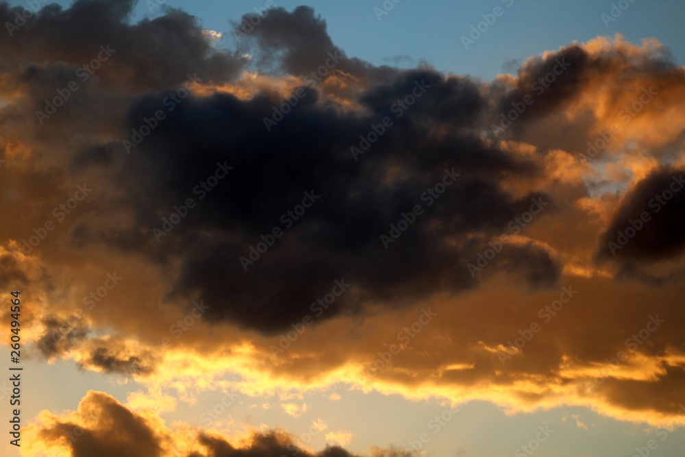 Fototapeta premium céu, nuvens, cor, pôr-do-sol, papel de parede, edição