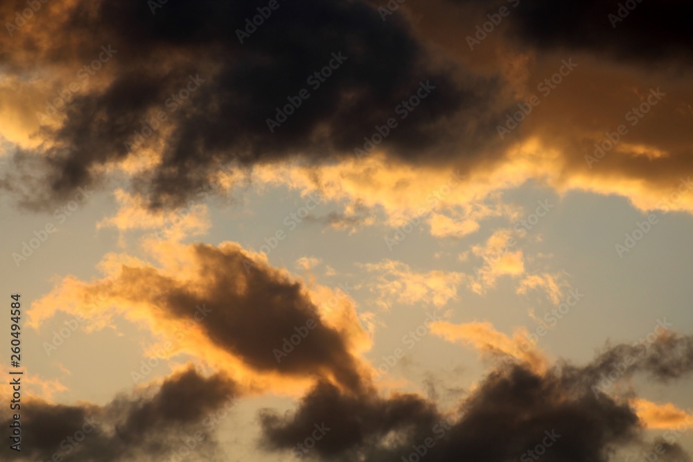  céu, nuvens, cor, pôr-do-sol, papel de parede, edição