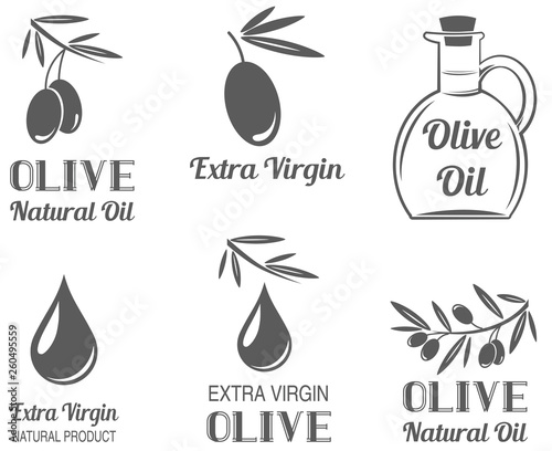 Vector set of olive oil  labels