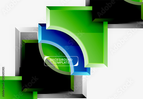 Geometrical 3d shapes background