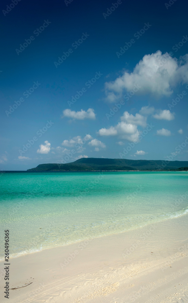 long beach in tropical paradise koh rong island cambodia