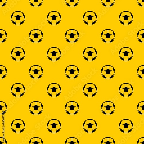 Football or soccer ball pattern seamless vector repeat geometric yellow for any design