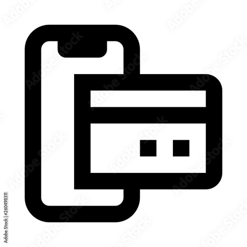 icon Smartphone credit card paying payment money