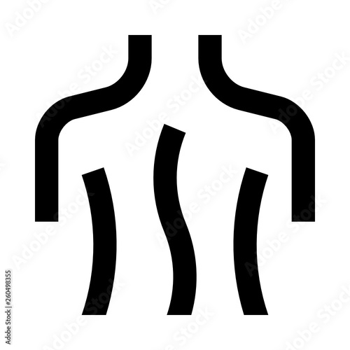 icon Spine backbone curvature body