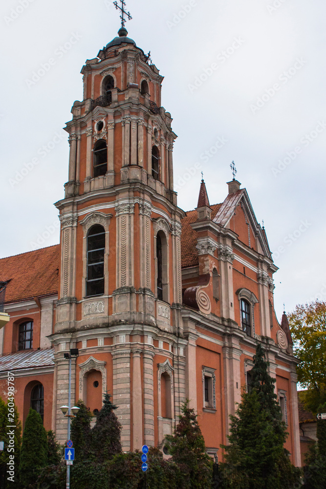 Fototapeta premium Church of All Saints in the Old Town of Vilnius. Lithuania