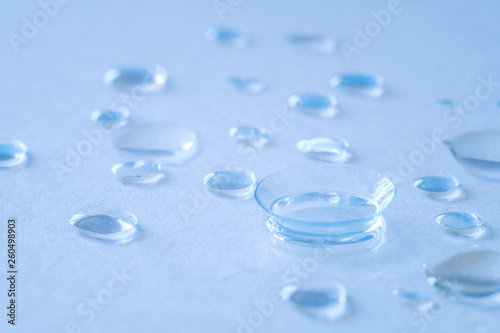Contact lenses and water droplets  ultra-wetting and comfortable wearing of contact lenses