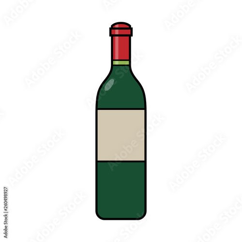 Cartoon Bottle of Wine
