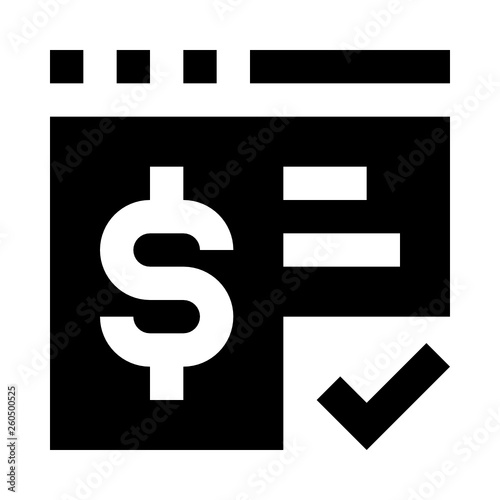 icon Site browser money dollar check verify