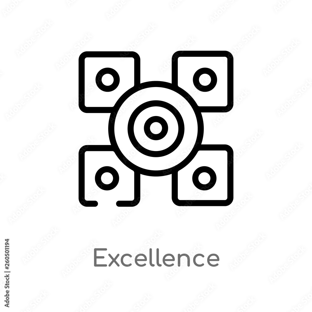 outline excellence vector icon. isolated black simple line element illustration from zodiac concept. editable vector stroke excellence icon on white background outline excellence vector icon. isolated black simple line element illustration from zodiac concept. editable vector stroke excellence icon on white background