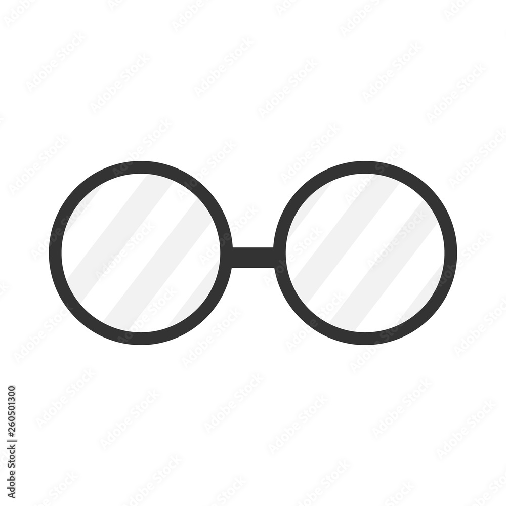 vector illustration of round glasses with flat designs vector illustration of round glasses with flat designs