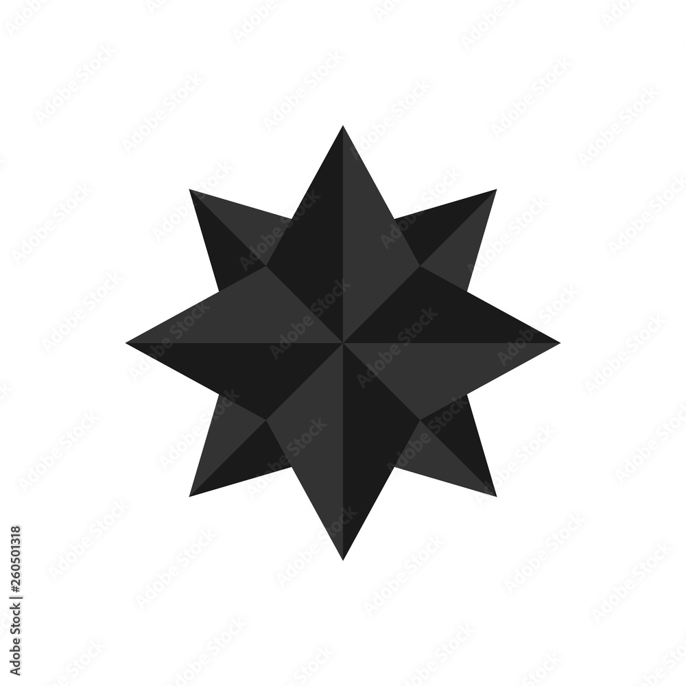 Obraz premium vector illustration double star flat icon black color