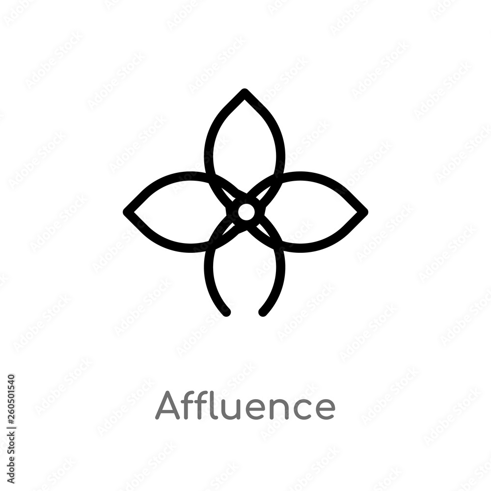 outline affluence vector icon. isolated black simple line element illustration from zodiac concept. editable vector stroke affluence icon on white background outline affluence vector icon. isolated black simple line element illustration from zodiac concept. editable vector stroke affluence icon on white background