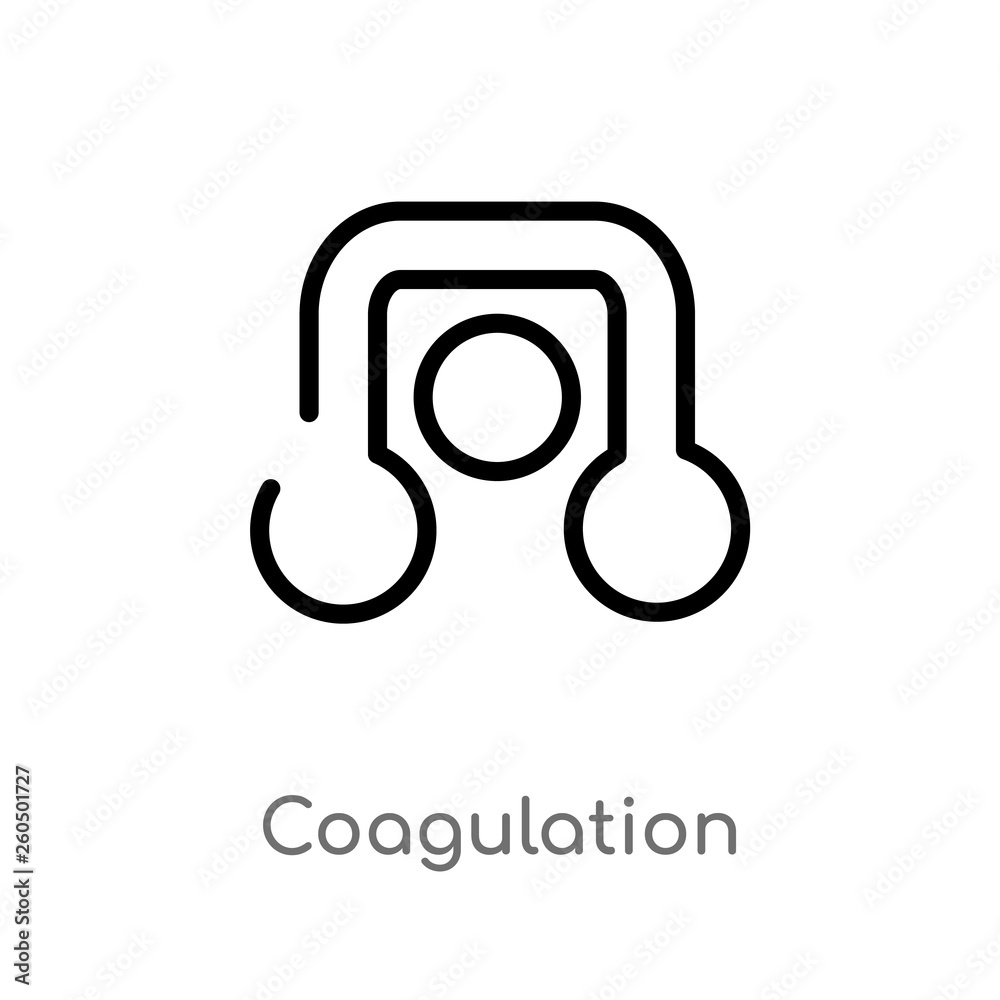 outline coagulation vector icon. isolated black simple line element illustration from zodiac concept. editable vector stroke coagulation icon on white background outline coagulation vector icon. isolated black simple line element illustration from zodiac concept. editable vector stroke coagulation icon on white background