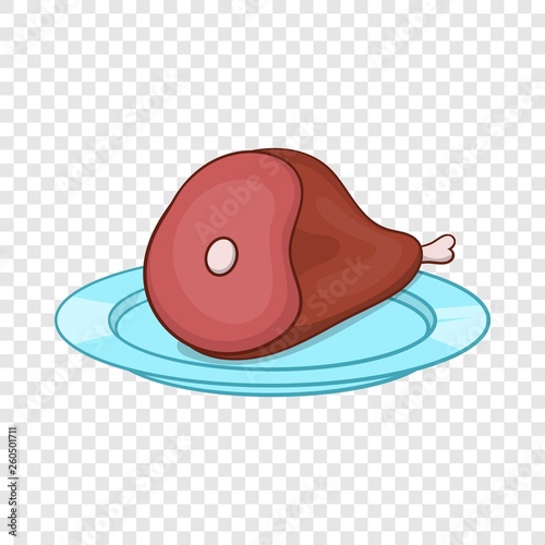 Ham or gammon icon in cartoon style isolated on background for any web design 