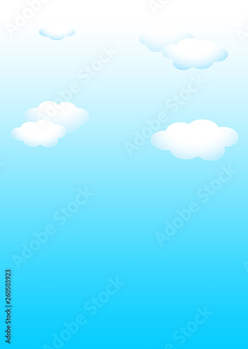 背景素材 テンプレート：青い空 白い雲 template