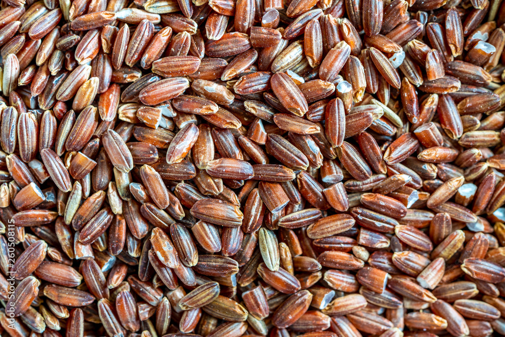Brown rice textures. Jasmine Brown Rice close-up Brown rice textures. Jasmine Brown Rice close-up