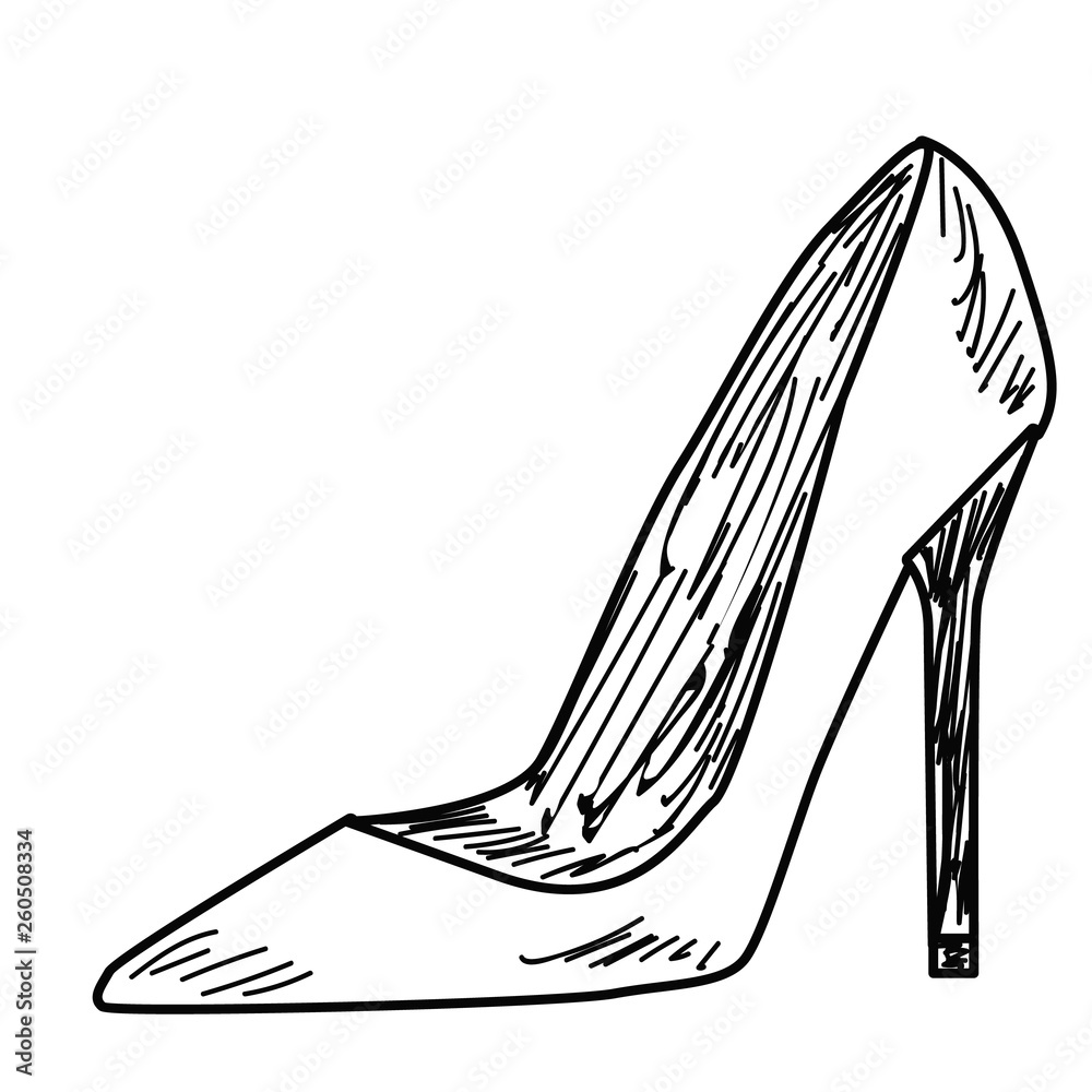 sketch of shoes, shoes Stock Vector | Stock