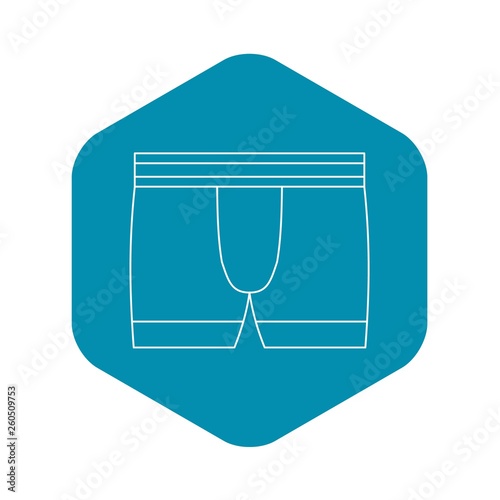 Boxer brief underwear icon. Outline illustration of boxer brief underwear vector icon for web