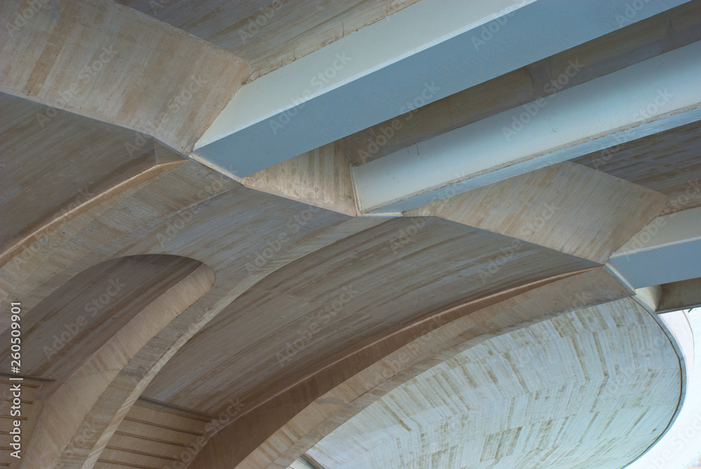 Obraz premium Сoncrete architecture construction background. Minimalism design perspective.