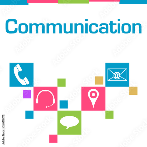 Communication Colorful Squares Symbols 