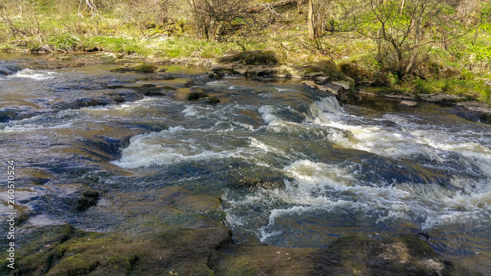 Fototapeta premium rapids at river avon Scotland