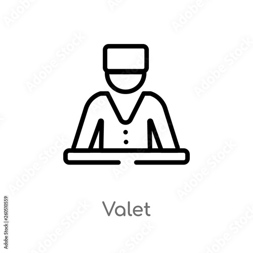 Fotografia outline valet vector icon