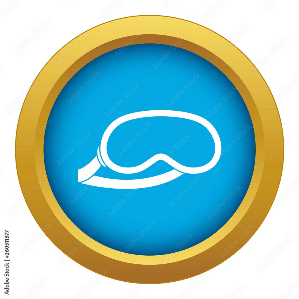 Protective eye mask for sleeping icon blue vector isolated on white background for any design Protective eye mask for sleeping icon blue vector isolated on white background for any design