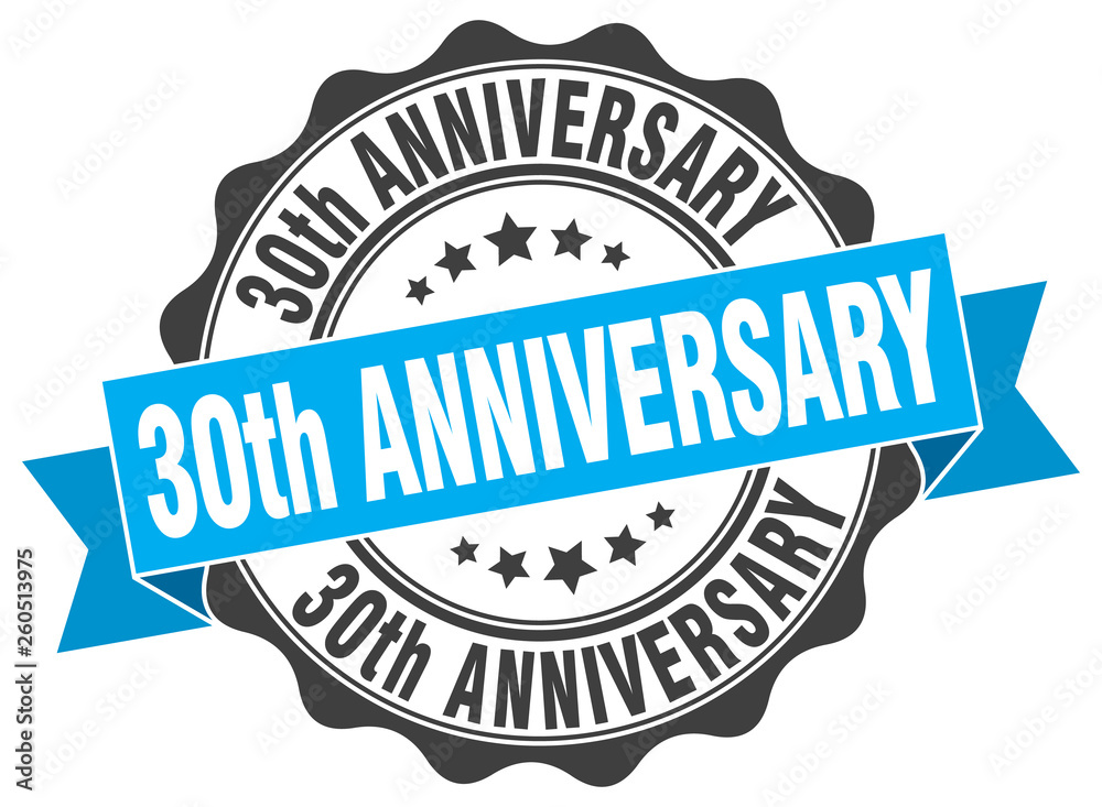 Fototapeta premium 30th anniversary stamp. sign. seal