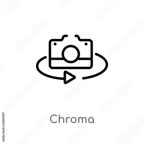 outline chroma vector icon. isolated black simple line element illustration from photography concept. editable vector stroke chroma icon on white background