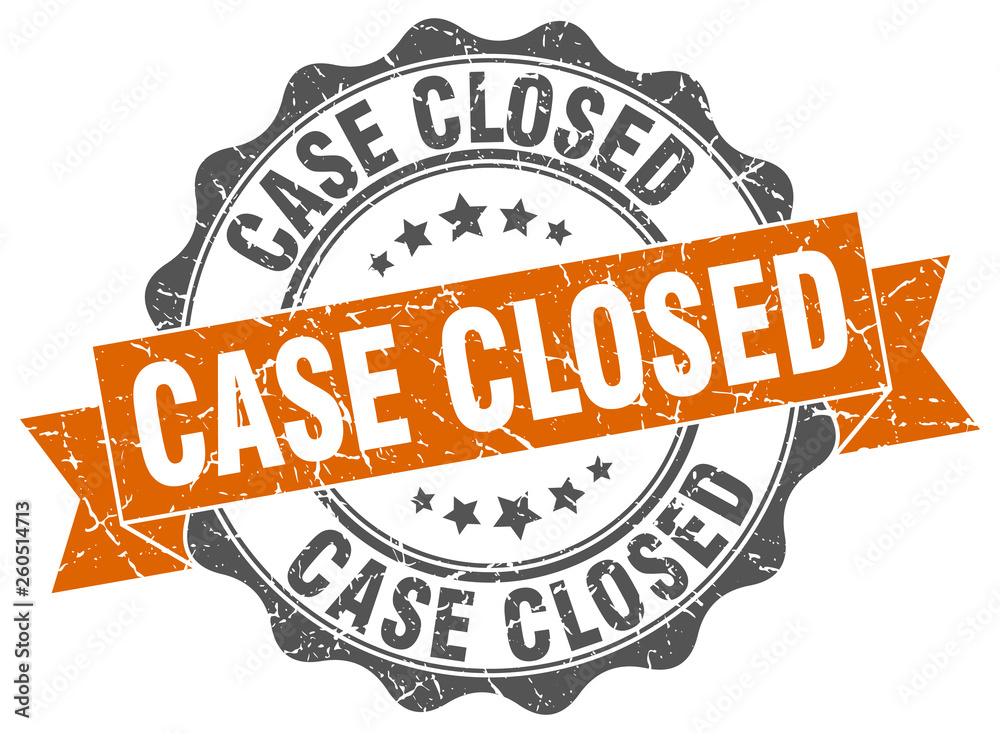 Obraz premium case closed stamp. sign. seal